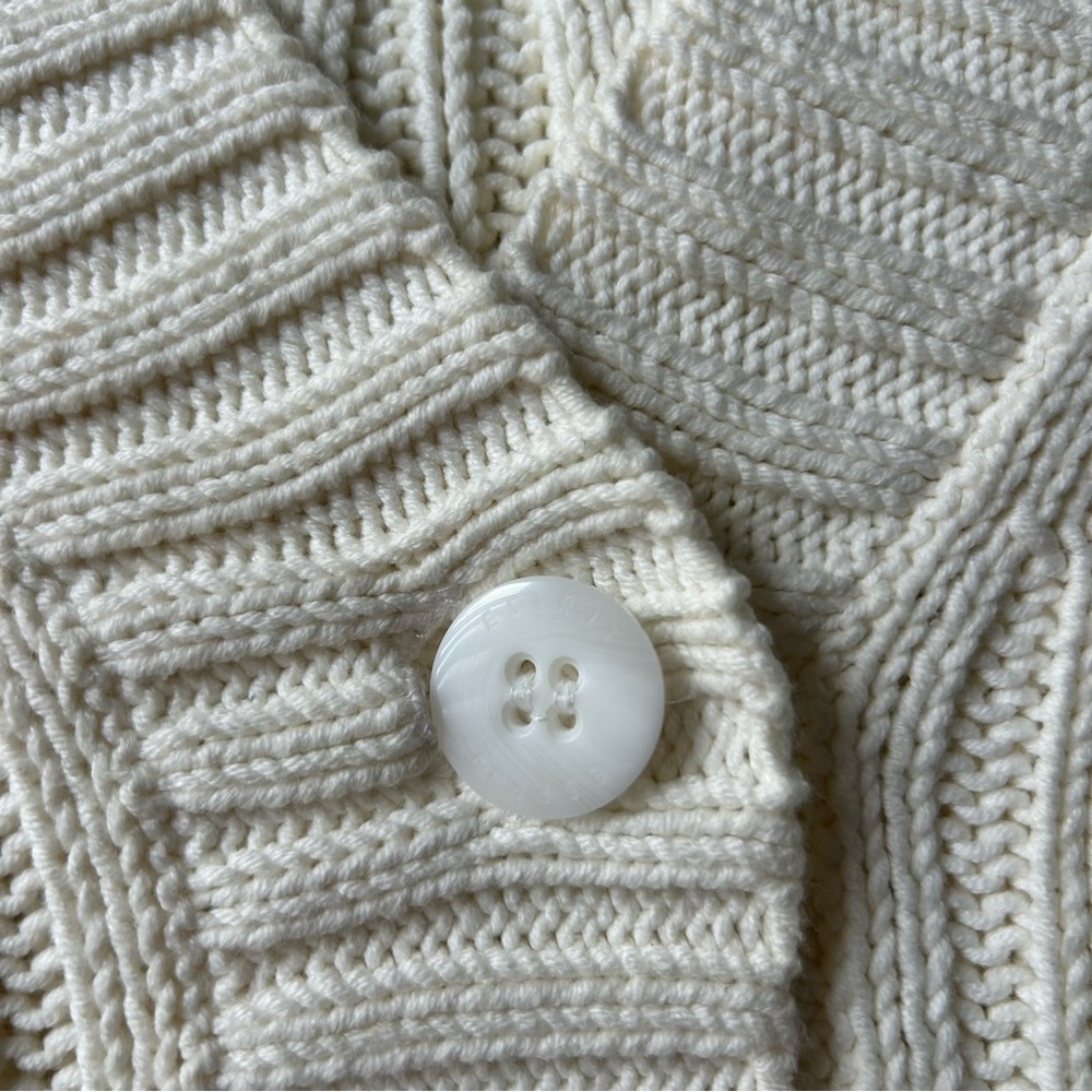 Esprit Cream Cable Knit Short Sleeve Cardigan - Picture 4 of 5